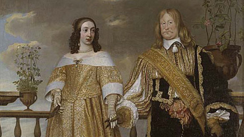 Magnus Gabriel De la Gardie och Maria Euphrosyne. Målning av Hendrick Münnichhove 1653
